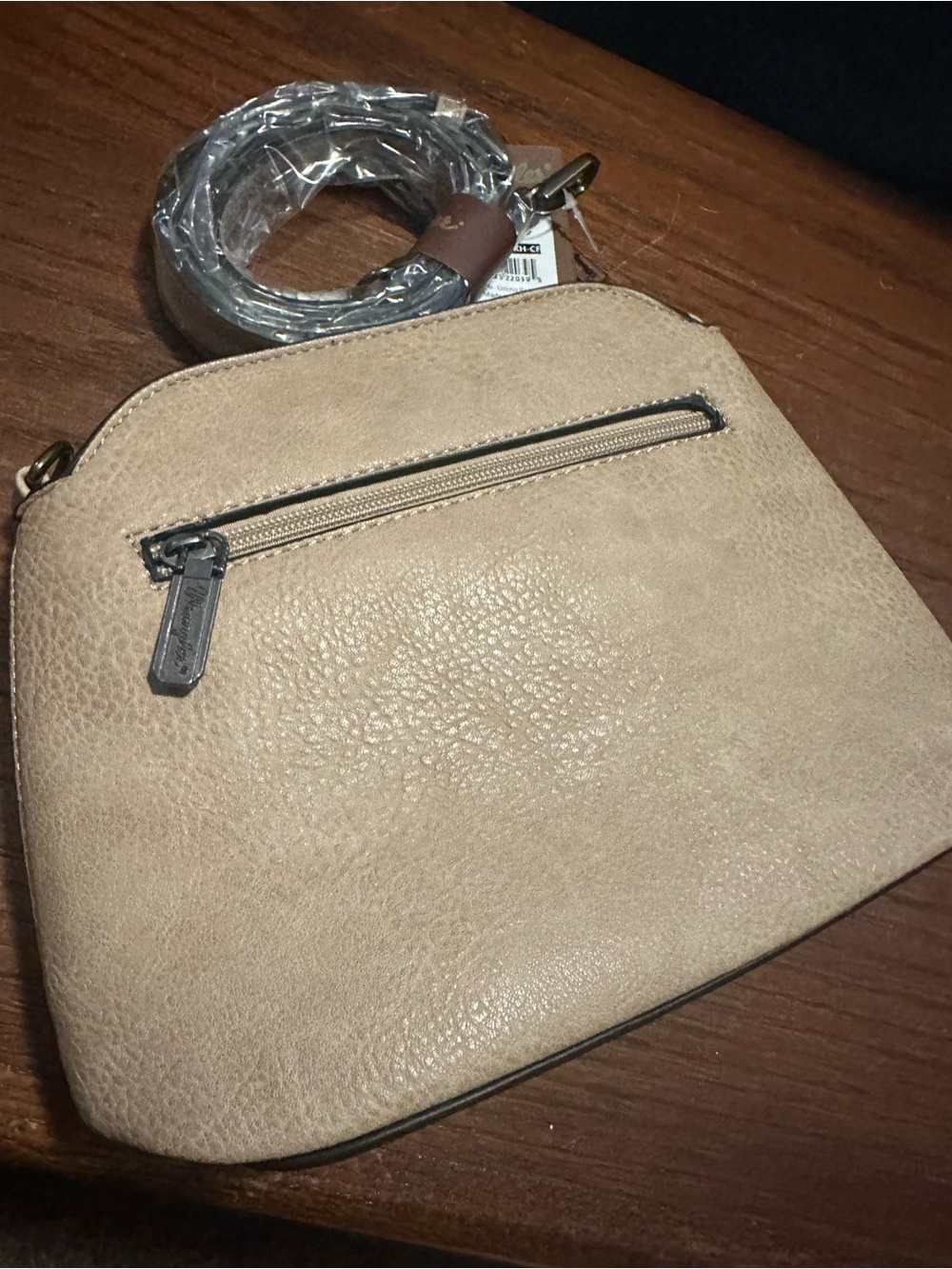 Wrangler Beige and Gray Two-Tone Crossbody Bag - Picture 3 of 3